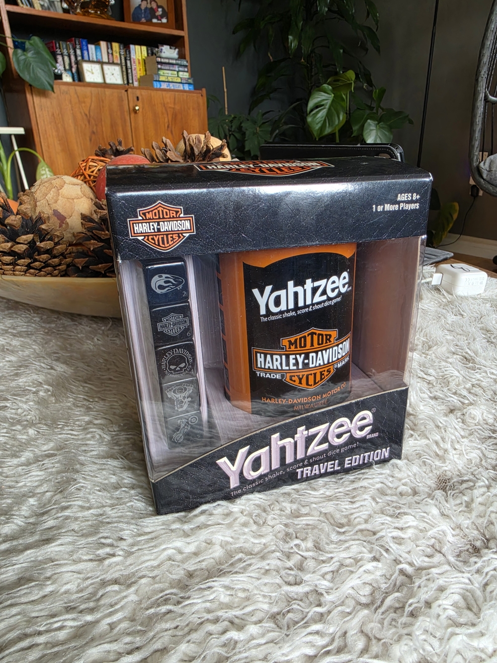 NWT Collectors' Harley-Davidson Yahtzee Travel Edition - Black and Orange